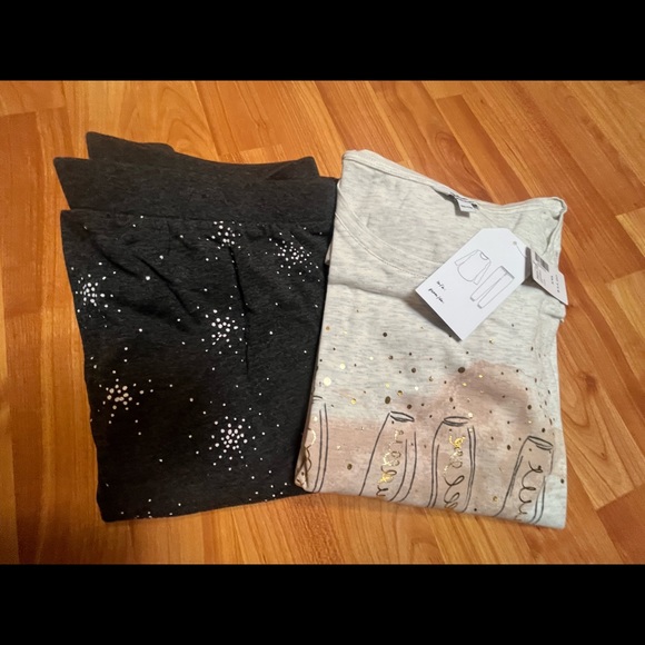 NWT Reitman’s PJ Set. “Champagne for Breakfast” - Picture 2 of 11